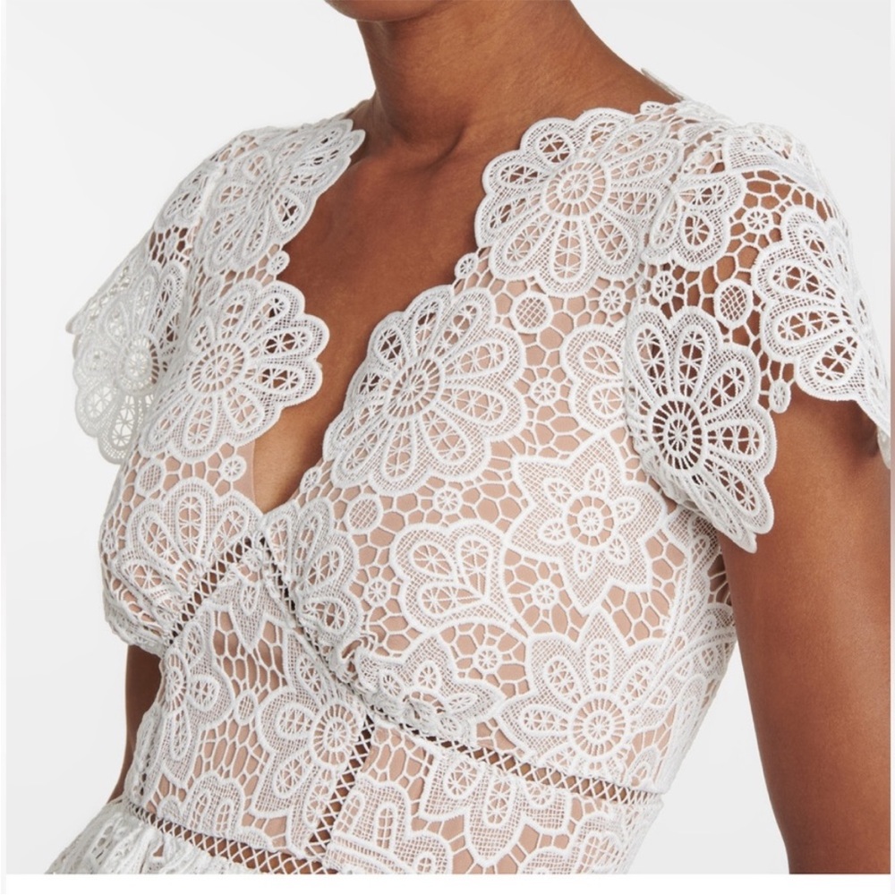 Self Potrait Guipure Lace Mini Dress